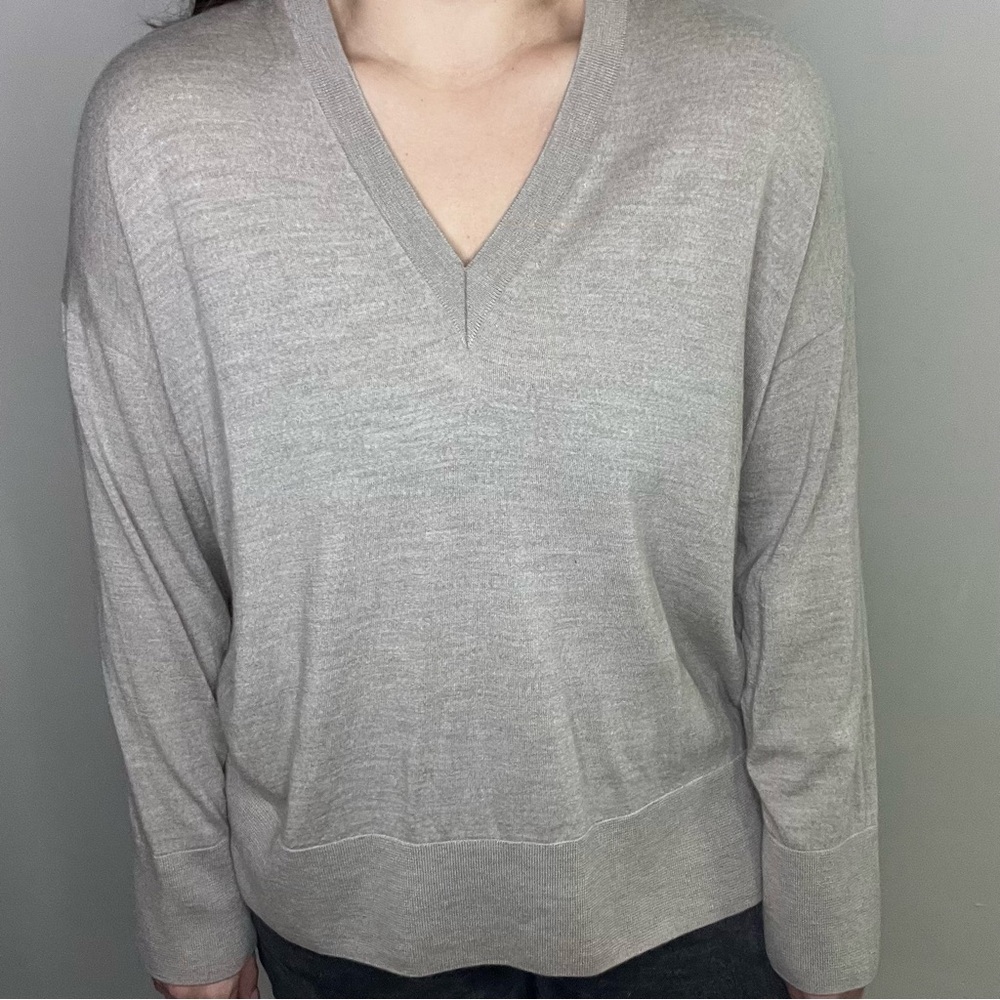 COS Merino Wool V-Neck Sweater - Picture 4 of 15